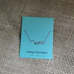 NWT Maya Brenner LA 'Love' silver bracelet